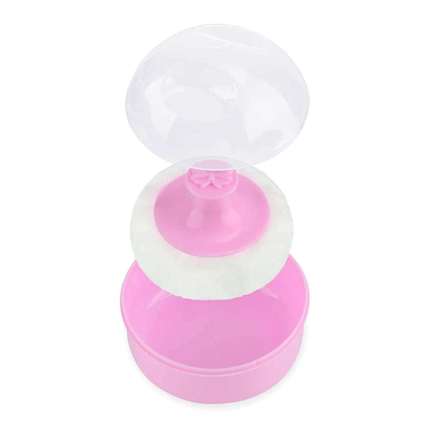 Amazing PandaEar Baby Body Cosmetic Powder Puff, Baby Powder Box, Soft Body Powder Puff and Container Case for Baby (Pink) - Image 3