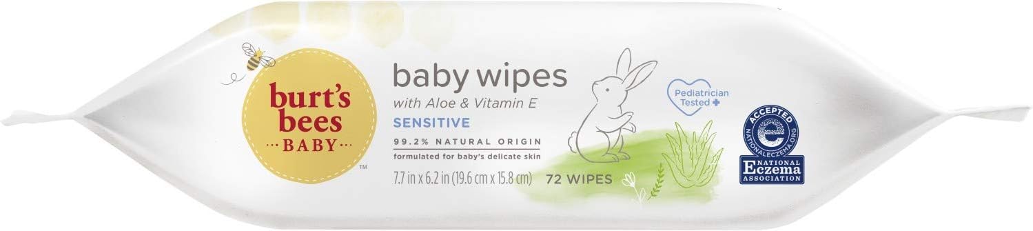 Amazing Burt’s Bees Baby Wipes, Unscented Natural for Sensitive Skin with Aloe and Vitamin E - 72 Baby Wipes – 10 Pack - Image 16