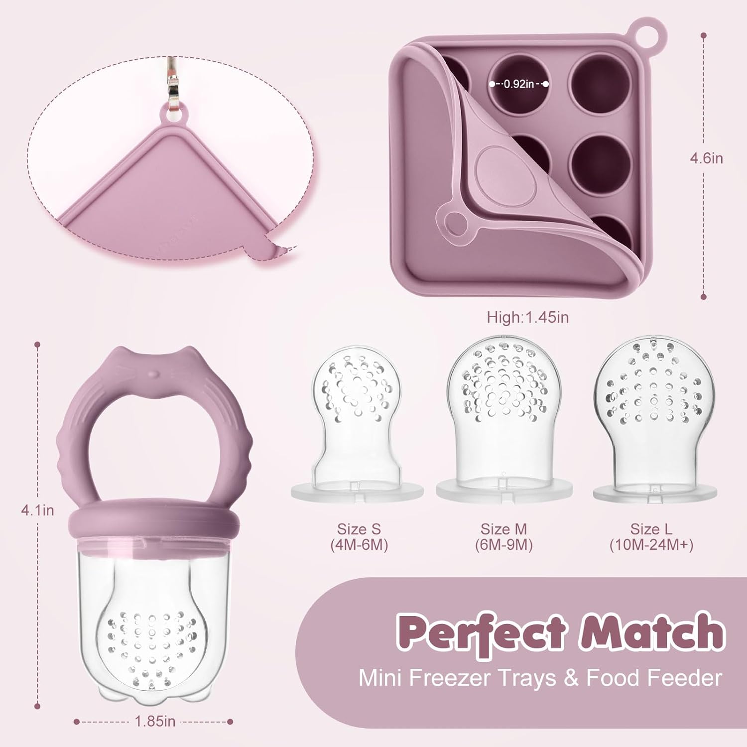 Amazing Baby Fruit Food Feeder Breastmilk Popsicle Molds, Silicone Food Freezer Tray for Cooling Teething Relief, Baby Food Feeder for Safe Infant Self Feeding, Includes 3 Extra Food Pacifier - Image 5