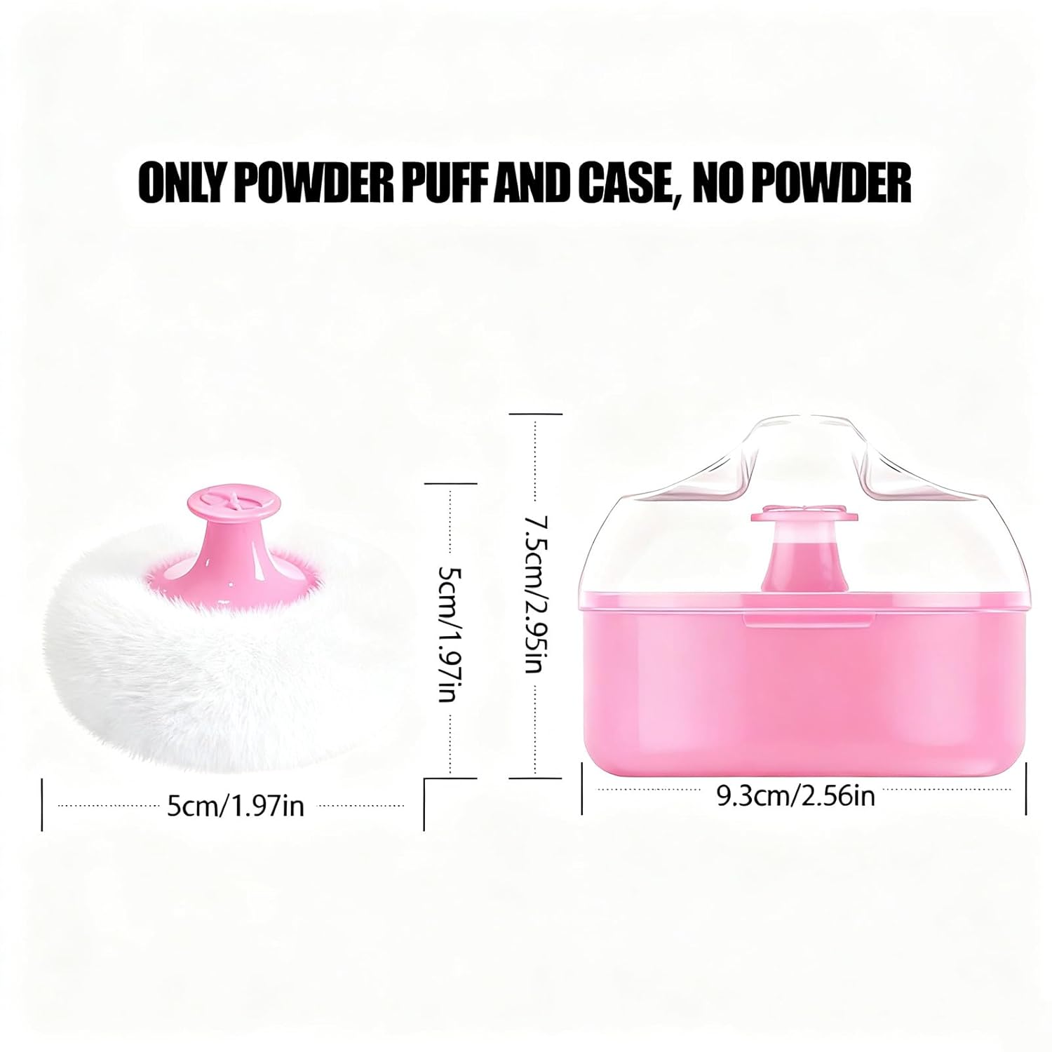 Amazing PandaEar Baby Body Cosmetic Powder Puff, Baby Powder Box, Soft Body Powder Puff and Container Case for Baby (Pink) - Image 4