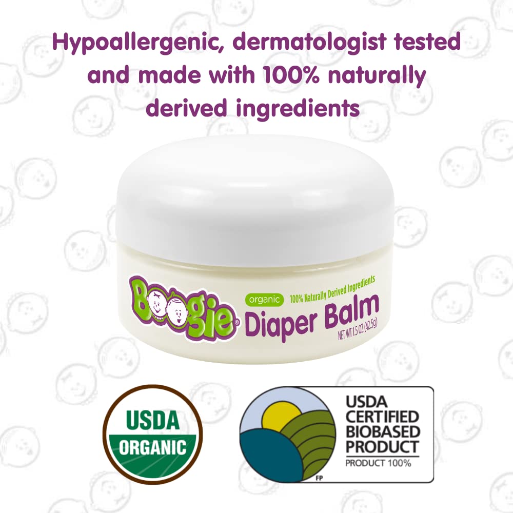 Amazing Boogie Diaper Rash Balm for Baby, USDA Certified Organic, Made with Naturally Derived Ingredients, 1.5 oz (Pack of 1) - Image 4