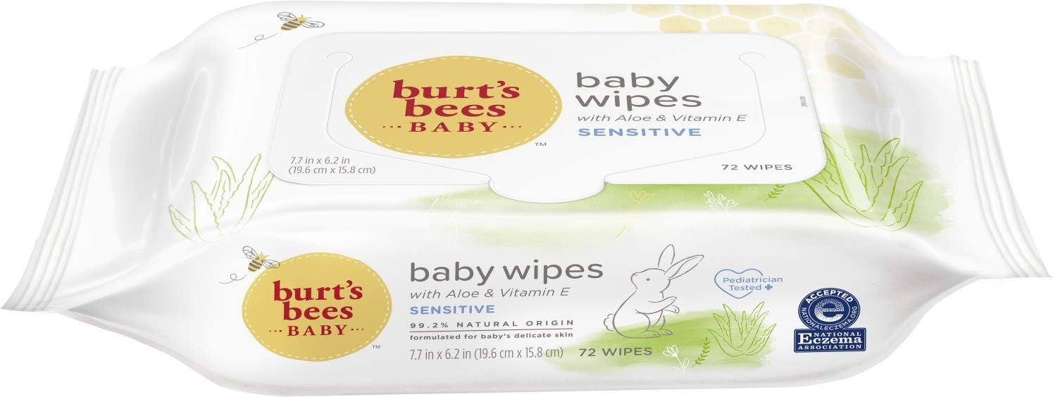 Amazing Burt’s Bees Baby Wipes, Unscented Natural for Sensitive Skin with Aloe and Vitamin E - 72 Baby Wipes – 10 Pack - Image 12