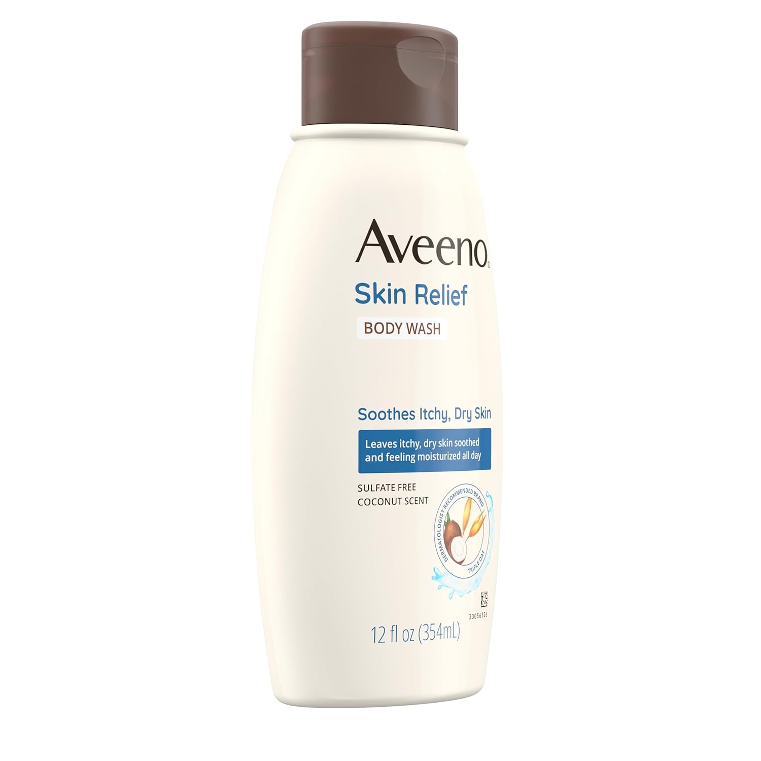 Amazing Aveeno Skin Relief Body Wash with Coconut Scent & Soothing Oat, Gentle Soap-Free Body Cleanser for Itchy, Dry & Sensitive Skin, Dye-Free & Allergy-Tested, 12 fl. oz - Image 5