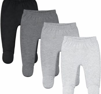 123 Bear Baby Soft Cotton Spandex Pants with Feet