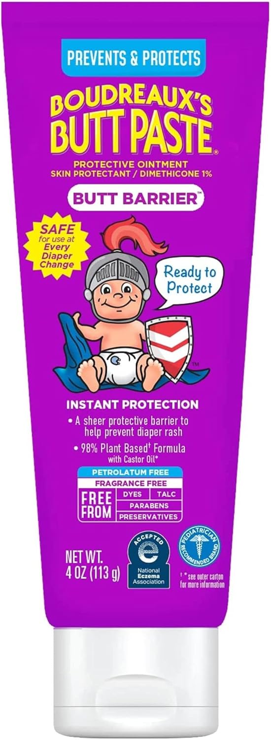 Amazing Boudreaux’s Butt Paste Butt Barrier Ointment, Preventive Dimethicone Baby Diaper Rash Cream, Provides Fast Relief from Moderate Rash and Discomfort, Pediatrician-Recommended Brand, 4oz Tube - Image 7