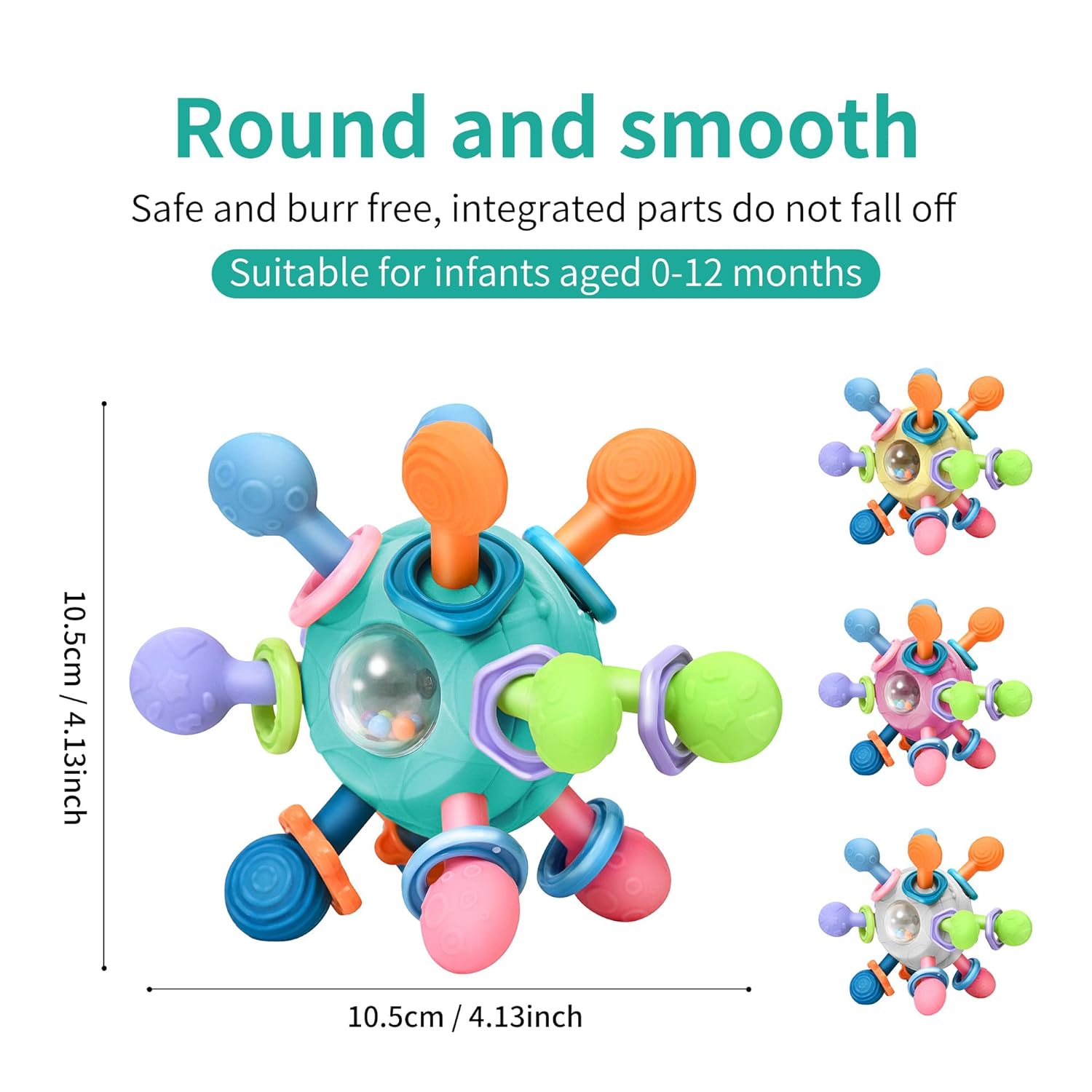 Amazing Baby Montessori Teething Toys for 0-6 6-12 Months BPA Free Sensory Toys for Babies 0 3 6 9 12 18 Months Newborn Infant Learning Developmental Chew Rattle Toys Shower Gifts for 1 2 Year Old Girls Boys - Image 8