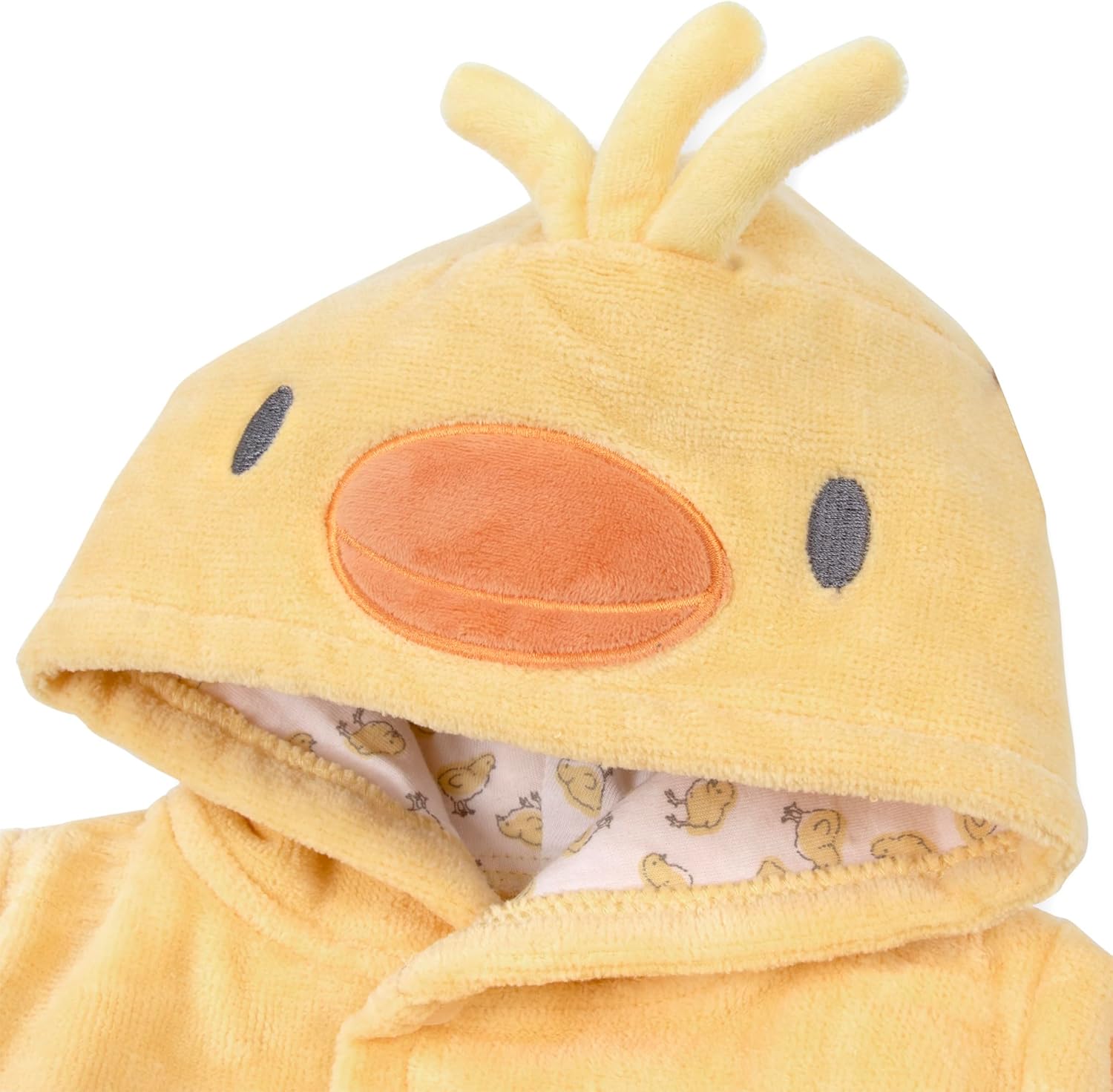 Amazing Baby Essentials Unisex Baby Plush Animal Face Bathrobe Hooded with Tie Closure for Newborns and Infants 0-9 Months - Image 3