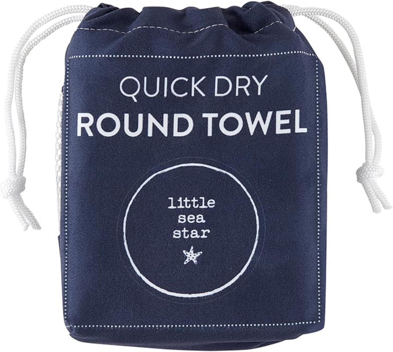 Top Stephan Baby Towels - Quick Dry Microfiber Infant or Toddler Beach Towel Round, 42-Inch Round, Navy - Little Sea Star - Image 2