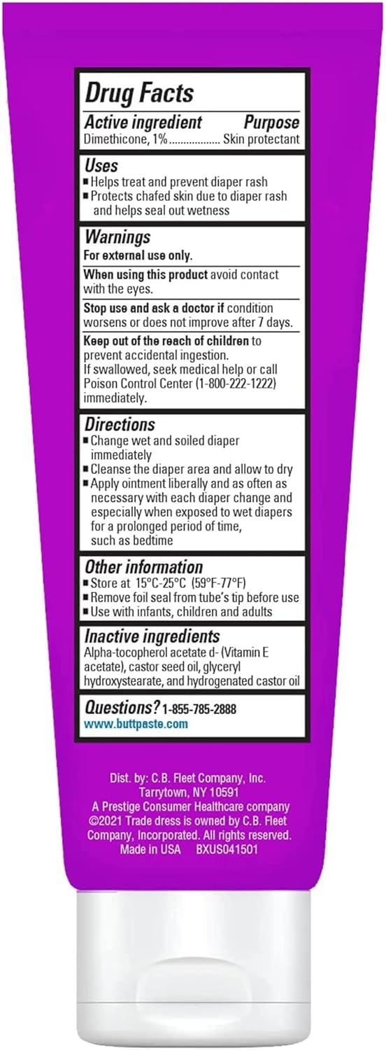 Amazing Boudreaux’s Butt Paste Butt Barrier Ointment, Preventive Dimethicone Baby Diaper Rash Cream, Provides Fast Relief from Moderate Rash and Discomfort, Pediatrician-Recommended Brand, 4oz Tube - Image 9