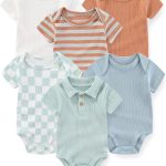 Top|Great|Best JELYLOVE Fashion Baby Boy Girl Bodysuits 6-Pack Casual Cotton Soft Infants Outfit New born Clothes - Smartbabygear.online