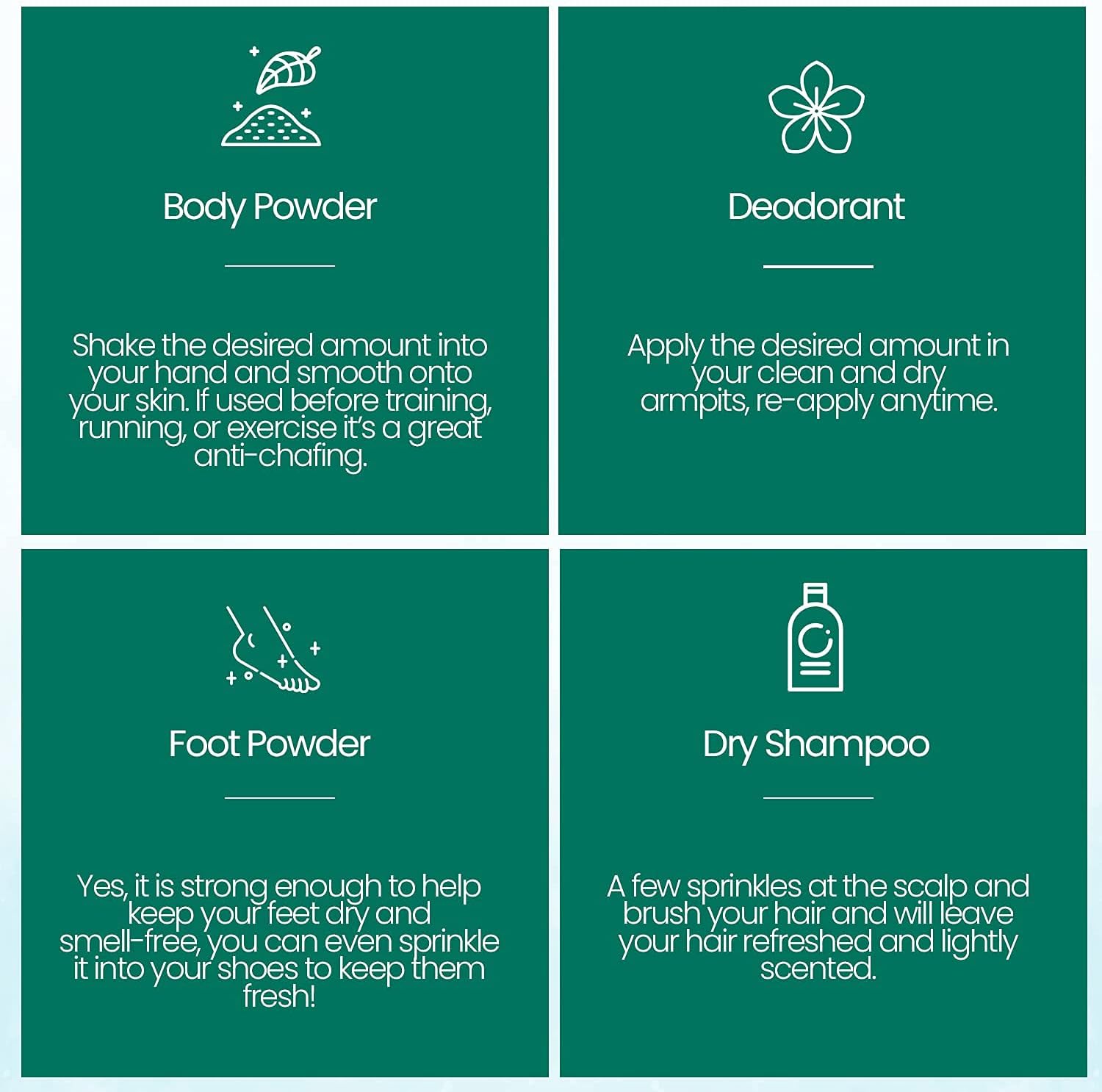 Amazing BeNat Talc Free All Natural Body Powder for Men, Women, Kids and Babies Ultimate Comfort Moisture Absorbing Natural Body Deodorant Powder with 24 Hour Odor Protection 4.2 oz. - Image 3