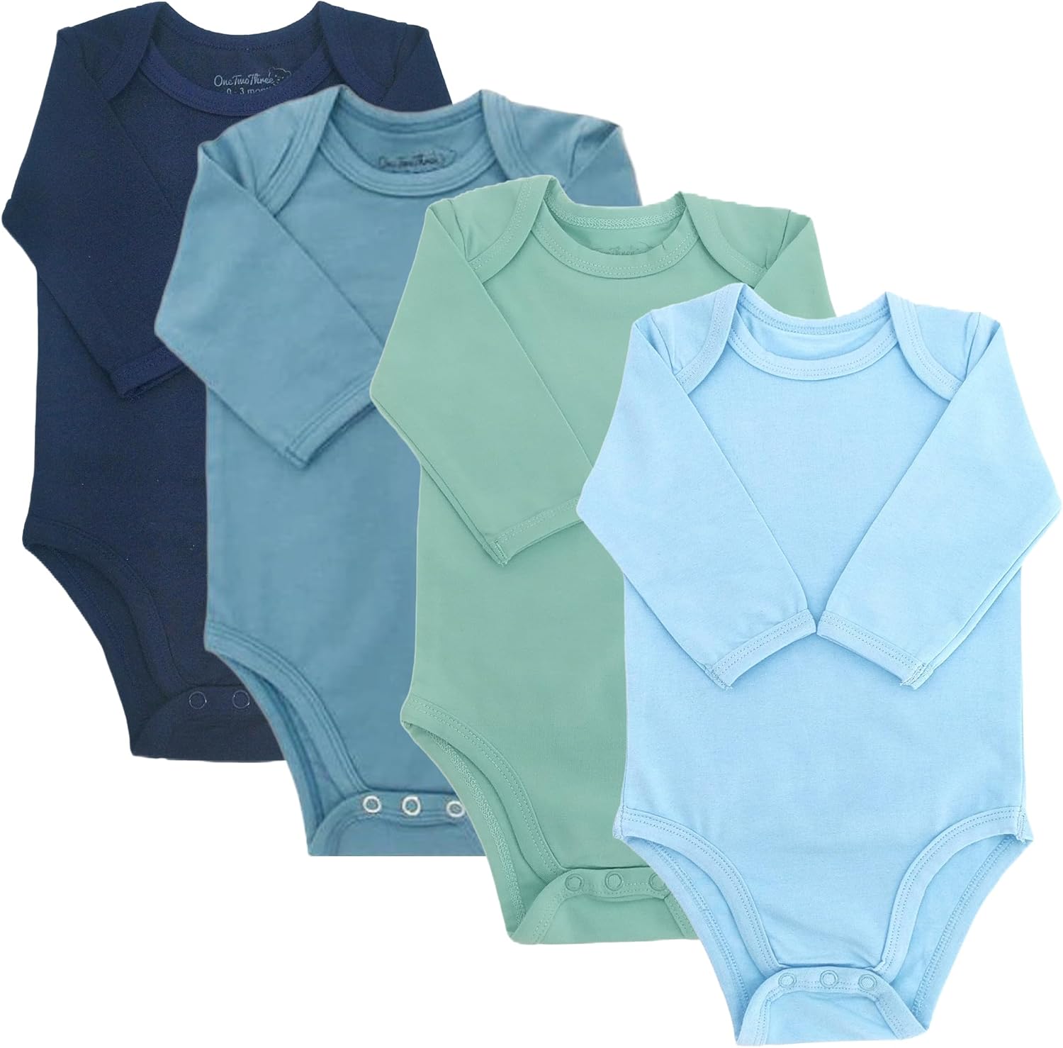 Top|Great|Best 123 Bear Baby Cotton Spandex Long-Sleeve bodysuits unisex boy girl - Smartbabygear.online