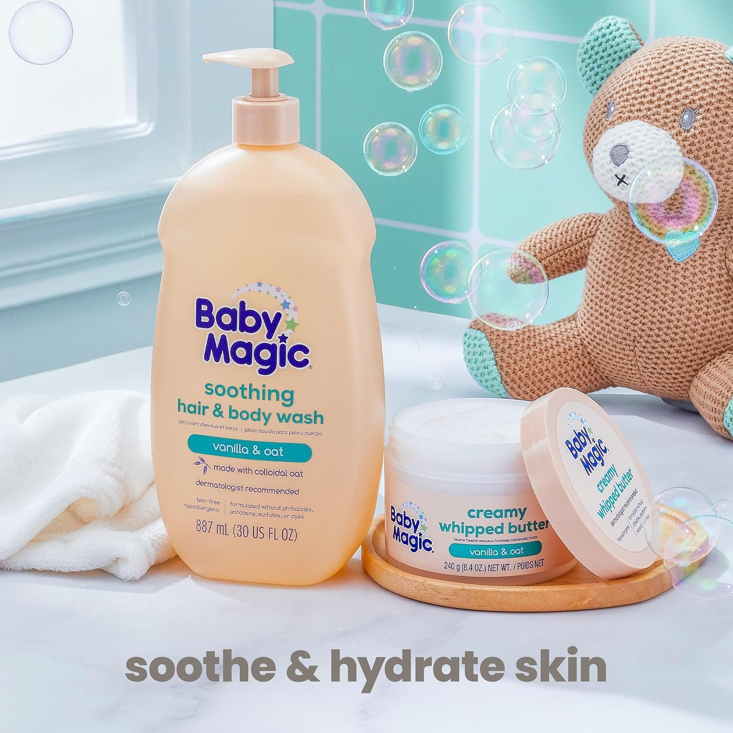 Amazing Baby Magic Creamy Whipped Butter, Vanilla & Oat, Helps Keep Skin Feeling Healthy and Baby Soft, Hypoallergenic, 8.4 fl oz. - Image 9