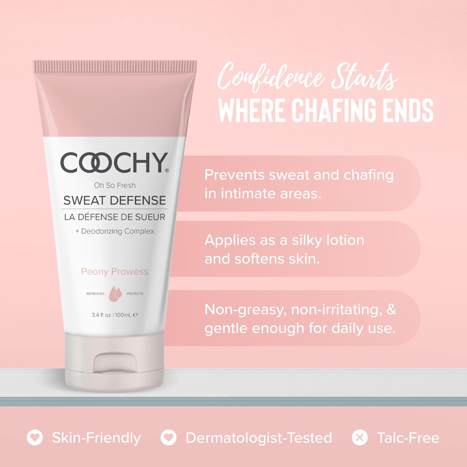 Amazing Coochy Sweat Defense Intimate Protection Lotion | Calming Feminine Care Cream Deodorizer | Peony Prowess, 3.4 oz - Image 2