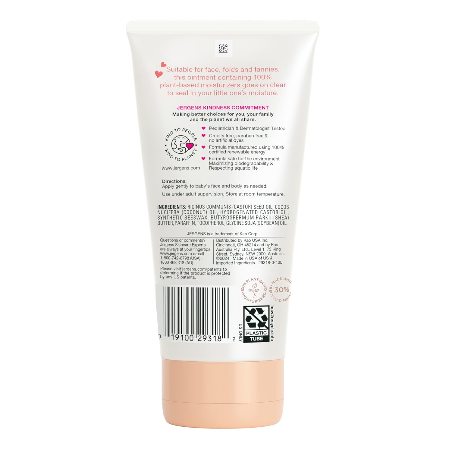 Amazing Jergens Baby All-Purpose Baby Ointment, Plant-Based Moisturizers, Petrolatum Free & Pediatrician-Tested, 5 Oz - Image 9
