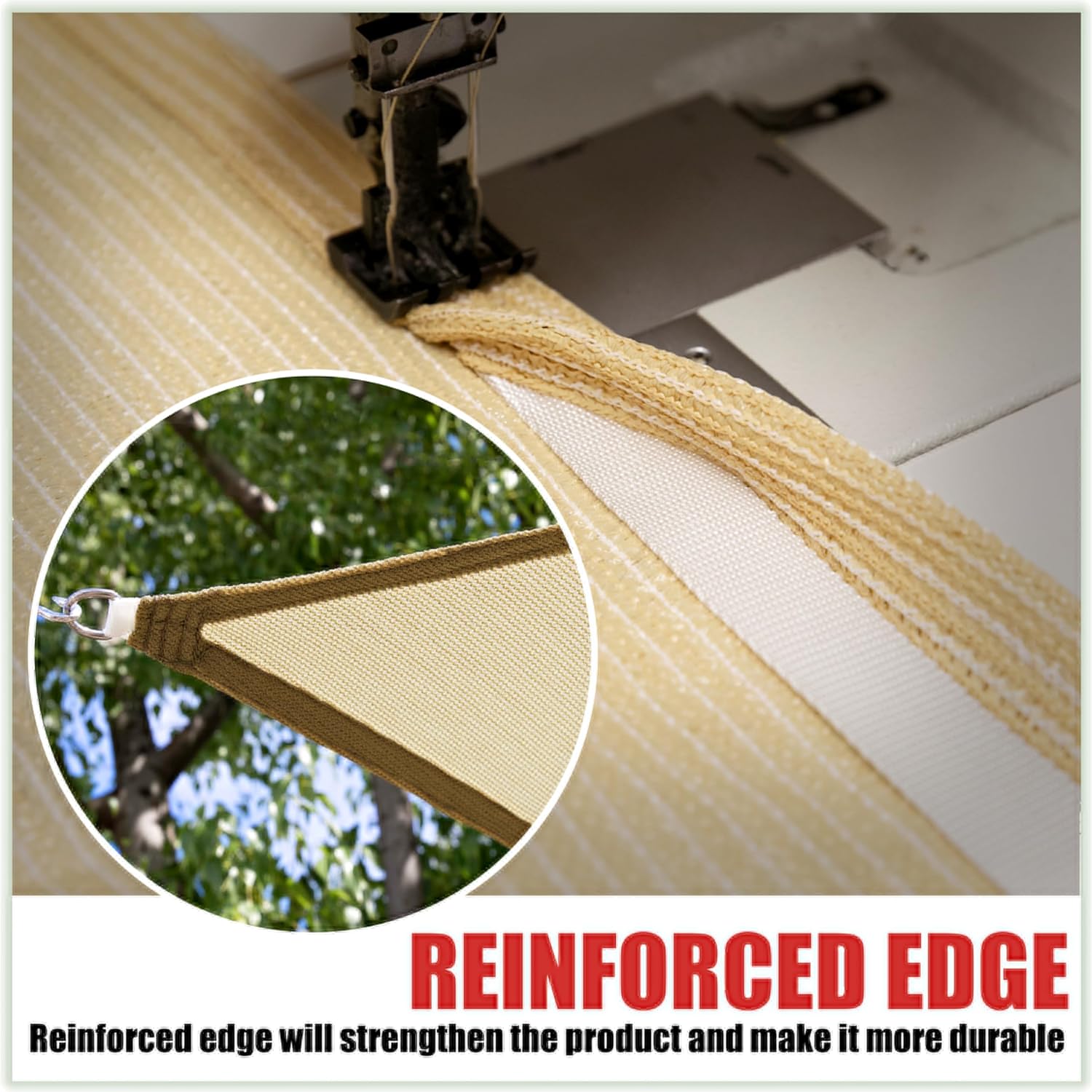 Amazing ColourTree Custom Size Order to Make Sun Shade Sail Canopy Mesh Fabric UV Block UPF50 Right Triangle & Commercial Standard Heavy Duty - Image 5
