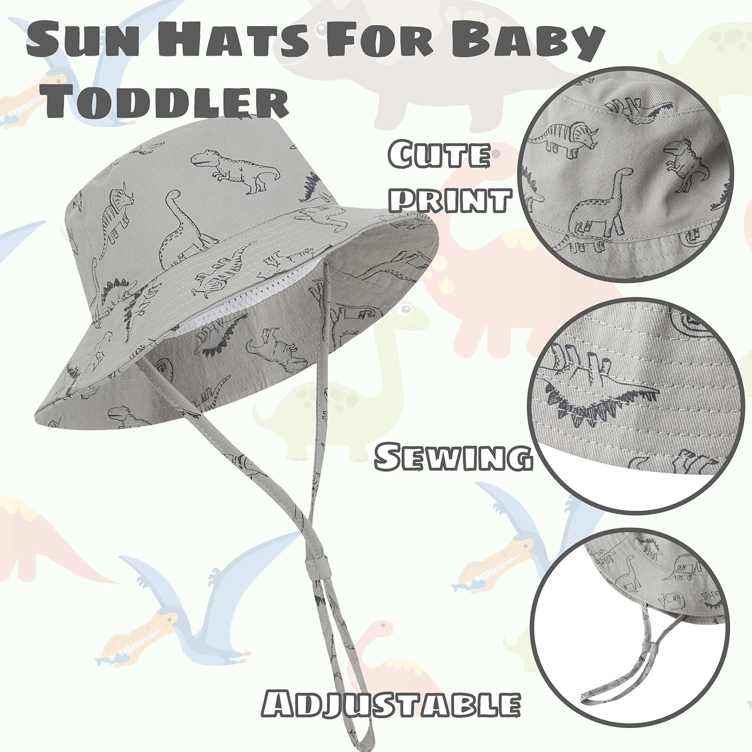 Amazing Baby Sun Hat Toddler Bucket Hats Summer Sun Protective Kids Beach Hats Wide Brim Outdoor Camping Hat for Boys Girls - Image 3