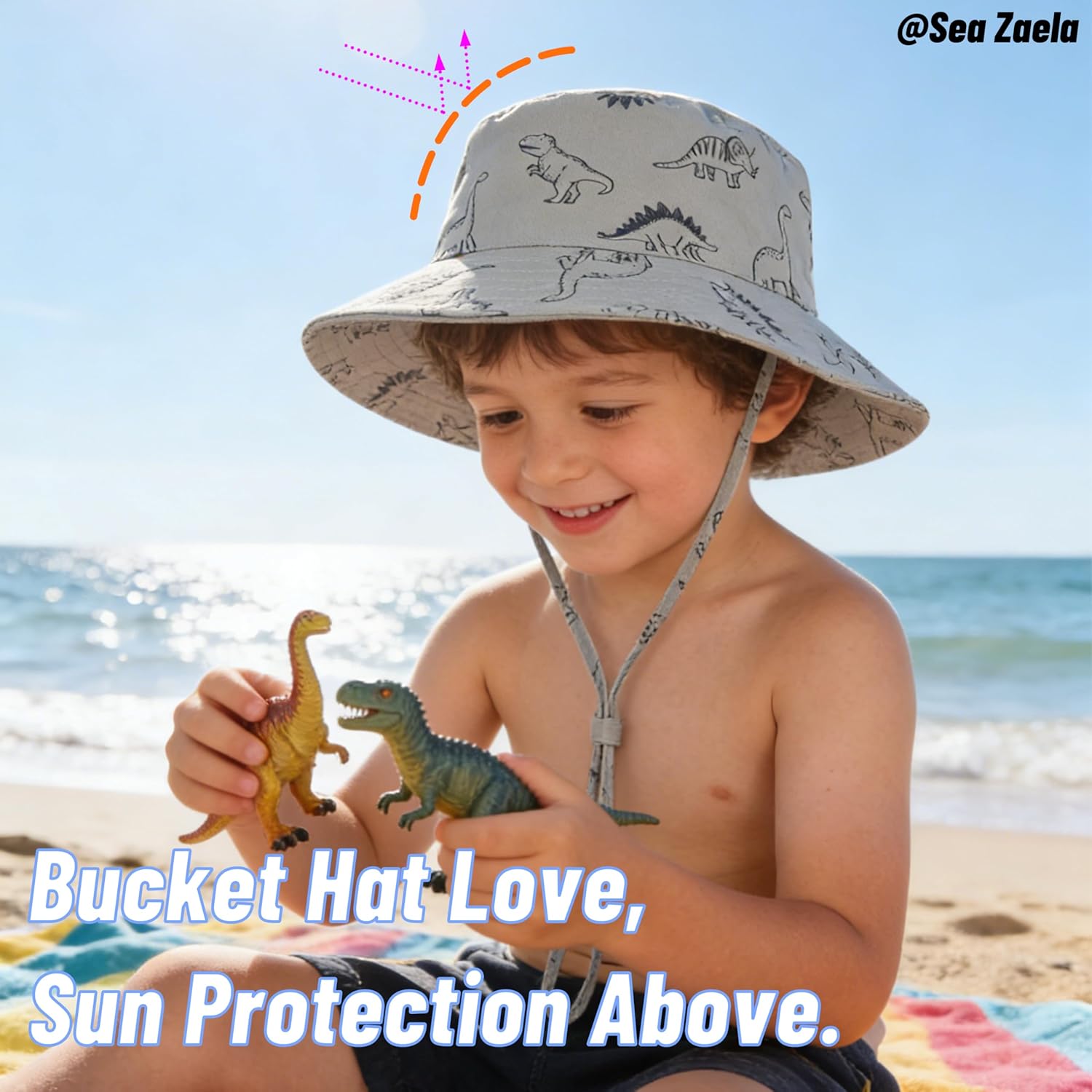 Amazing Baby Sun Hat Toddler Bucket Hats Summer Sun Protective Kids Beach Hats Wide Brim Outdoor Camping Hat for Boys Girls - Image 5