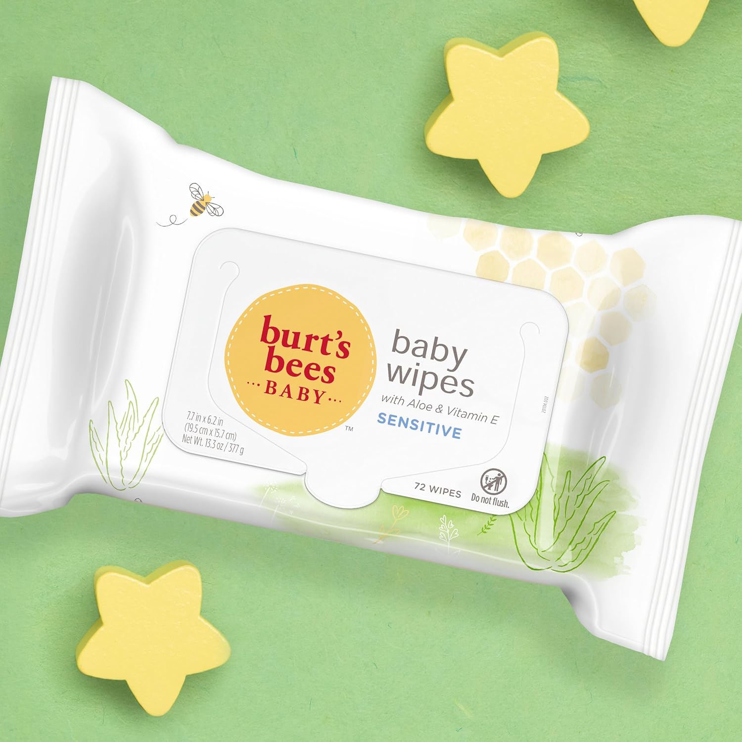 Amazing Burt’s Bees Baby Wipes, Unscented Natural for Sensitive Skin with Aloe and Vitamin E - 72 Baby Wipes – 10 Pack - Image 7